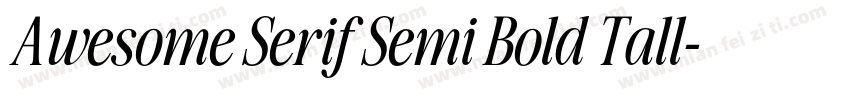 Awesome Serif Semi Bold Tall字体转换